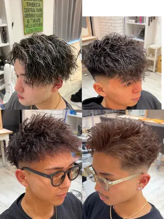 ショート カラー パーマ メンズ 💈men's💈 satoru中目黒のヘアスタイル