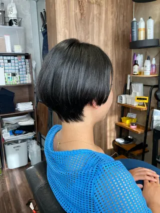 ショート Lull1人美容室 バレイヤージュのヘアスタイル