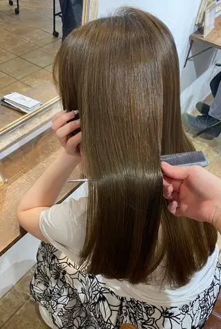 セミロング カラー 上品韓国ヘア レイヤー/ayaのヘアスタイル