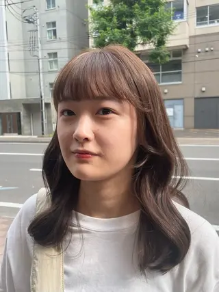 ミディアム ら んのヘアスタイル