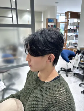 ミディアム 池田 健汰のヘアスタイル