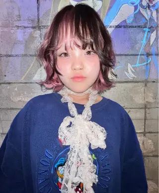 ミディアム カラー 圧倒的デザイン力 店長🎨RENAのヘアスタイル