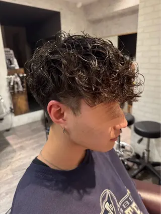 ショート パーマ Afinar  乃空 メンズ特化促進中！のヘアスタイル