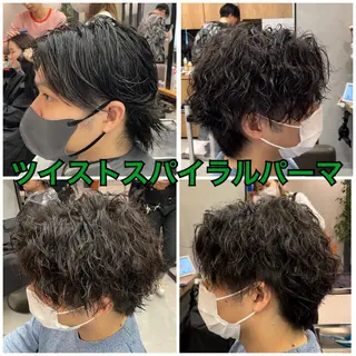 パーマ メンズ メンズ縮毛矯正 ブリーチカラー/まやのヘアスタイル