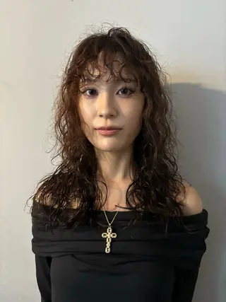 ロング パーマ 🌀パーマ　レイヤー ボブ/marinoのヘアスタイル