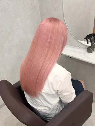 ロング カラー ハイトーン・ブリーチ ムラ修正　八須　錬のヘアスタイル