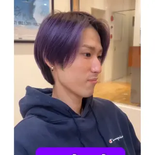 ミディアム メンズ カワニシ カイチのヘアスタイル