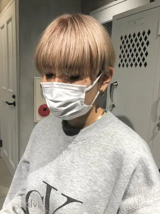 ショート カラー メンズ 韓国風シャドウパーマ /特化廣田歩のヘアスタイル