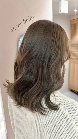 セミロング カラー 🫧赤み消し*艶髪 nanami🫧のヘアスタイル