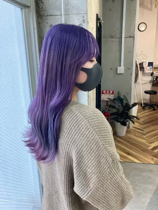 ロング カラー 髪質改善.縮毛矯正 ×韓国ヘアyukiのヘアスタイル