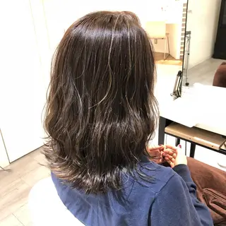 セミロング カラー 金子 富士のヘアスタイル