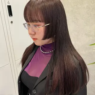 セミロング カラー hiyori 【ﾌﾗﾐｭｰﾑ高崎】のヘアスタイル