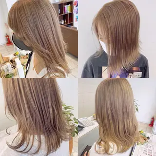 ロング カラー 渡邊 唯のヘアスタイル