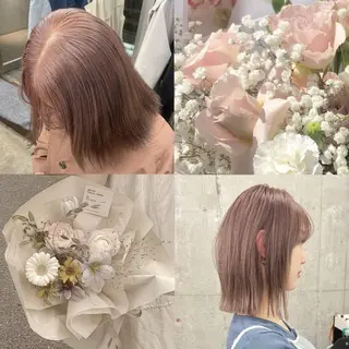 ロング カラー オリーブ/ 透明感カラー/れいあのヘアスタイル