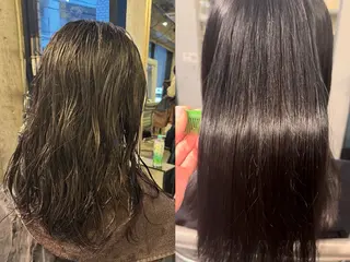 セミロング ブリーチカラー/ブロ ンドレイヤーカットのヘアスタイル