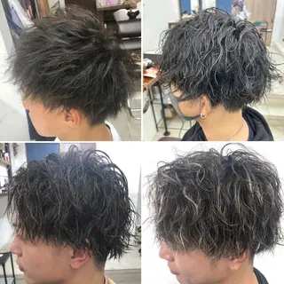 パーマ メンズ ダブルスキルエクステ /羽エクステ白石宇由のヘアスタイル