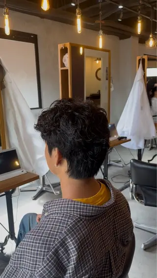 ショート パーマ メンズ 海外風メンズ🇺🇸 💈N.Yuto💈のヘアスタイル