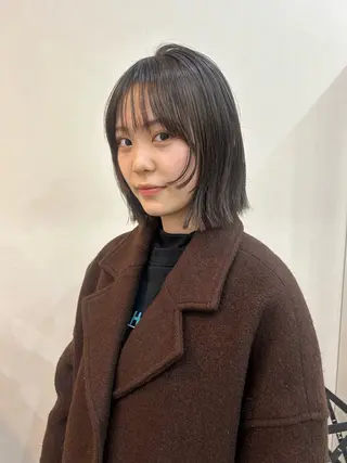 ミディアム カラー ボブ/透明感カラー 🧸YUI❤️のヘアスタイル