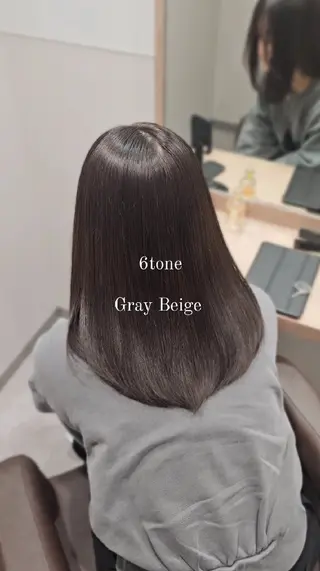 ミディアム カラー 縮毛矯正をしている人 のためのカラーのヘアスタイル