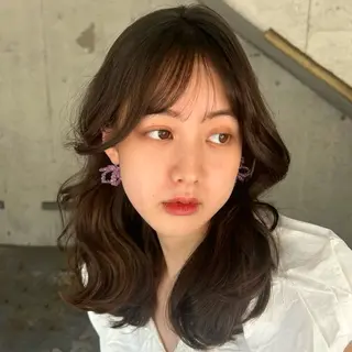 セミロング ベージュ/透明感/ レイヤー/あやか💕のヘアスタイル