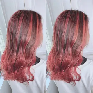 セミロング カラー 似合わせ/ブリーチ カラー.岡田友仁のヘアスタイル