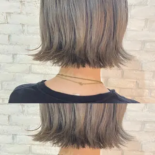 ミディアム カラー ツキノキ ミナのヘアスタイル