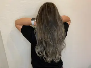 ロング カラー ヘアカラー&縮毛矯正 STAR☆RIVERのヘアスタイル