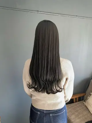 ロング カラー 暗髪とオリーブ🌿 渡辺拓人のヘアスタイル