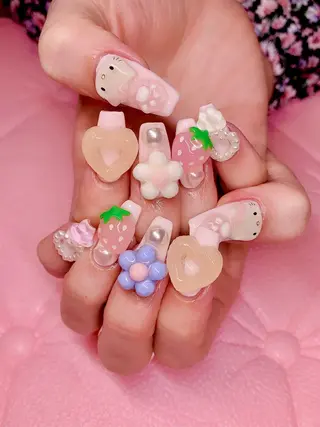 ネイル 3Dアートネイル💗 都築レナのネイルデザイン