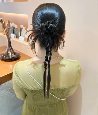 ロング カラー ヘアアレンジ ✨カチモリ✨レイヤー 韓国ヘア🇰🇷ゆいのヘアスタイル