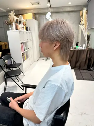 ミディアム カラー 北川大輔🌟 小顔レイヤーカットのヘアスタイル