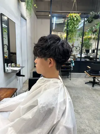 パーマ メンズ 川口開世 short cutのヘアスタイル