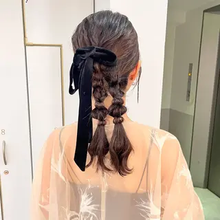 ヘアアレンジ マミ☁️ヘアセット /お呼ばれヘア/銀座のヘアスタイル