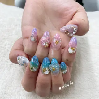 ネイル パラジェル有/ 長さだし/mahoのネイルデザイン