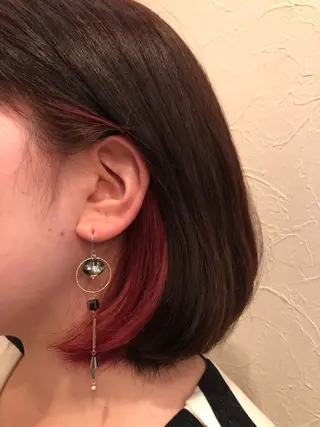 ショート カラー ヘアアレンジ IVY villa Suzu.のヘアスタイル