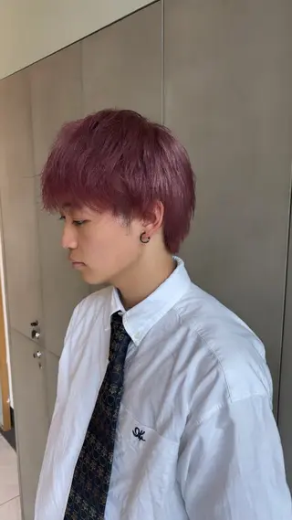 ショート カラー メンズ ️🩵RINKA/ 艶color🩵のヘアスタイル