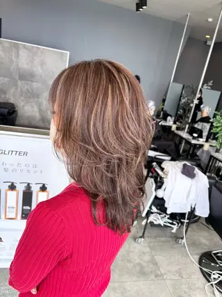 ミディアム カラー ✂︎GLITTER ✂︎Yuu✂︎のヘアスタイル
