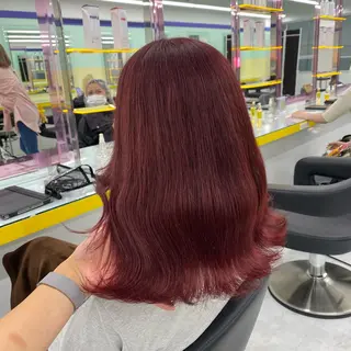 セミロング カラー ヘアアレンジ mai🍑暖色カラー /レイヤー💖のヘアスタイル