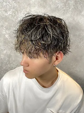 カラー パーマ メンズ Lafesta HAIR和歌山駅前店のヘアスタイル