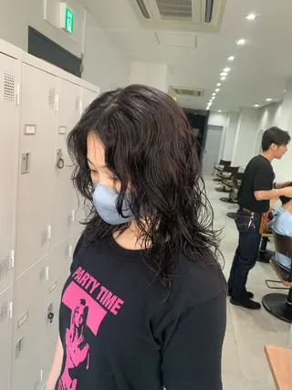 ロング カラー little 小濱彰太のヘアスタイル