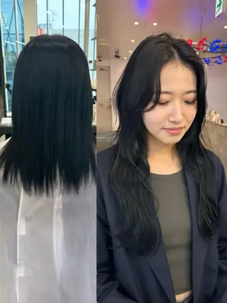 ミディアム MiRI💜地毛級 エクステ✖似合わせ技のヘアスタイル