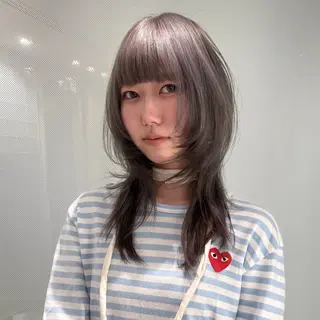 ミディアム anna 韓国レイヤ ー/ ハッシュカットのヘアスタイル