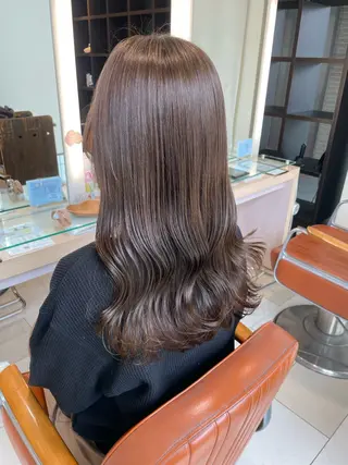 セミロング カラー 青沼夏未/オリーブ/ 寒色カラーのヘアスタイル