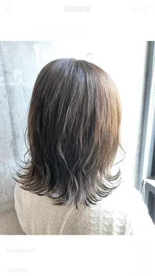 ミディアム カラー パーマ ヘアアレンジ メンズ キッズ ネイル マツエク・マツパ アイブロウ EnBlesS西宮 マンツーマン神道有基のヘアスタイル