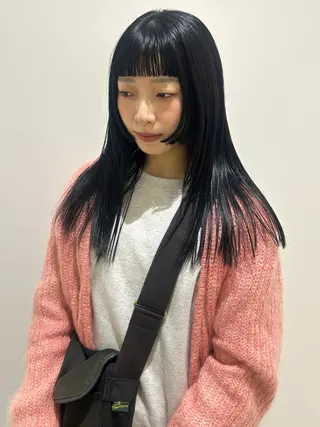 ロング カラー 👔ボブ﹨髪質改善 ストレート🩳ももかのヘアスタイル