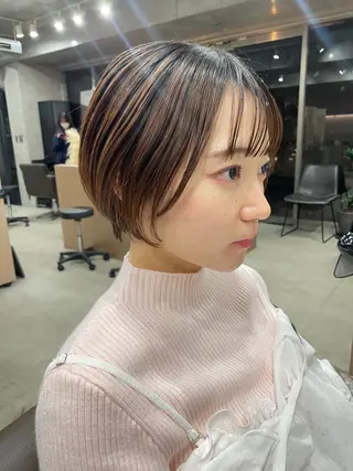ショート カラー 表参道🌿赤み消し カラー/チナツのヘアスタイル