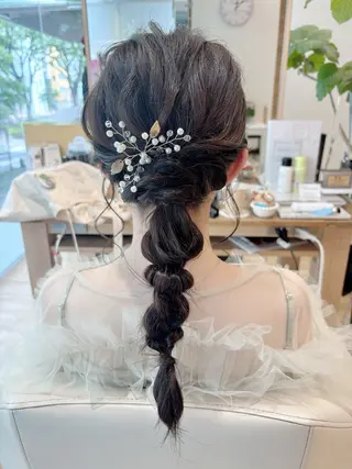 セミロング ヘアアレンジ 大会出場に向け予約 縮小中🙇東美杏のヘアスタイル