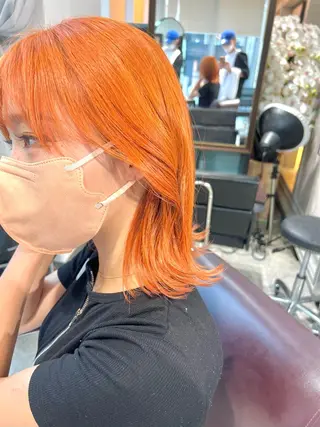 ミディアム カラー ヘアアレンジ 🌈インナーカラー ‘ショウマ’🌈のヘアスタイル