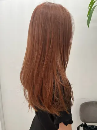 セミロング カラー 赤み消しカラー/ ナチュラル/トモキのヘアスタイル