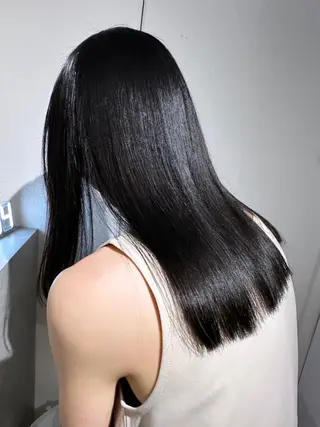 セミロング カラー ヘアアレンジ 髪質改善/レイヤー 縮毛矯正/ケラチン耀のヘアスタイル
